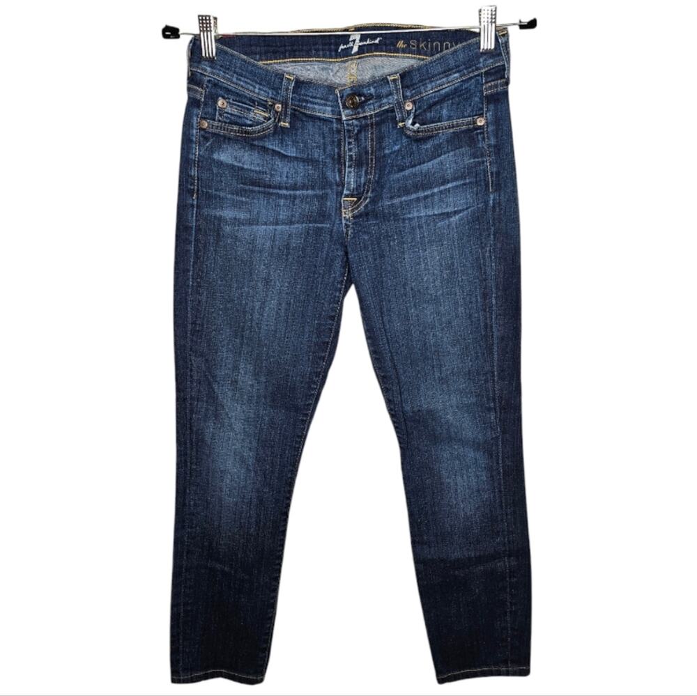 7 for All Mankind Women's The Skinny Jeans Size 28 Dark Wash